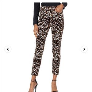 J Crew Toothpick stretch leopard pants